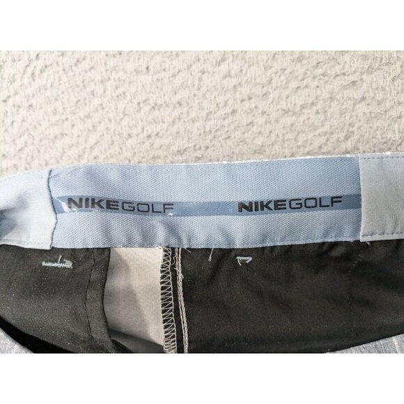 Nike Golf Tour Performance Shorts Mens 36 Gray Windowpane Pattern Check Grid - Picture 14 of 14